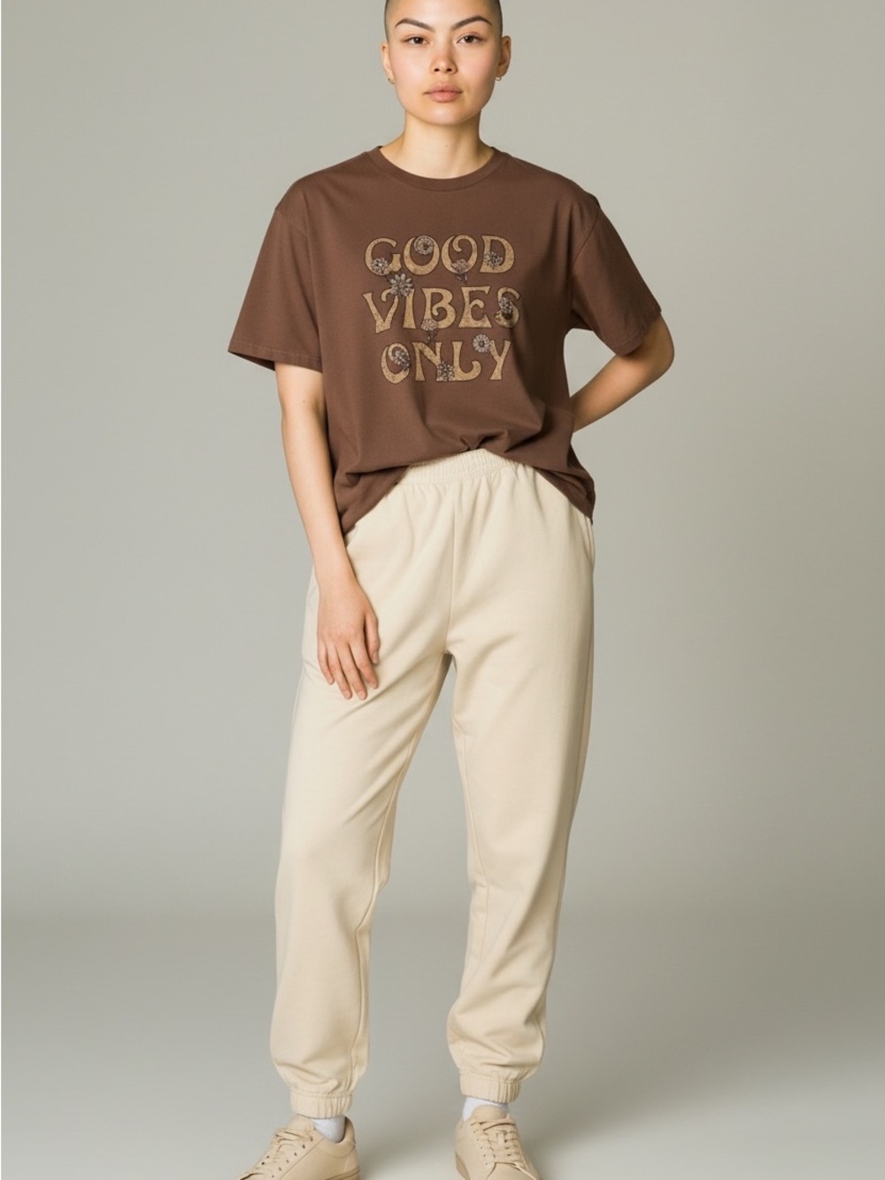 Maurices Good Vibes Only Relaxed Fit Graphic Tee EUC